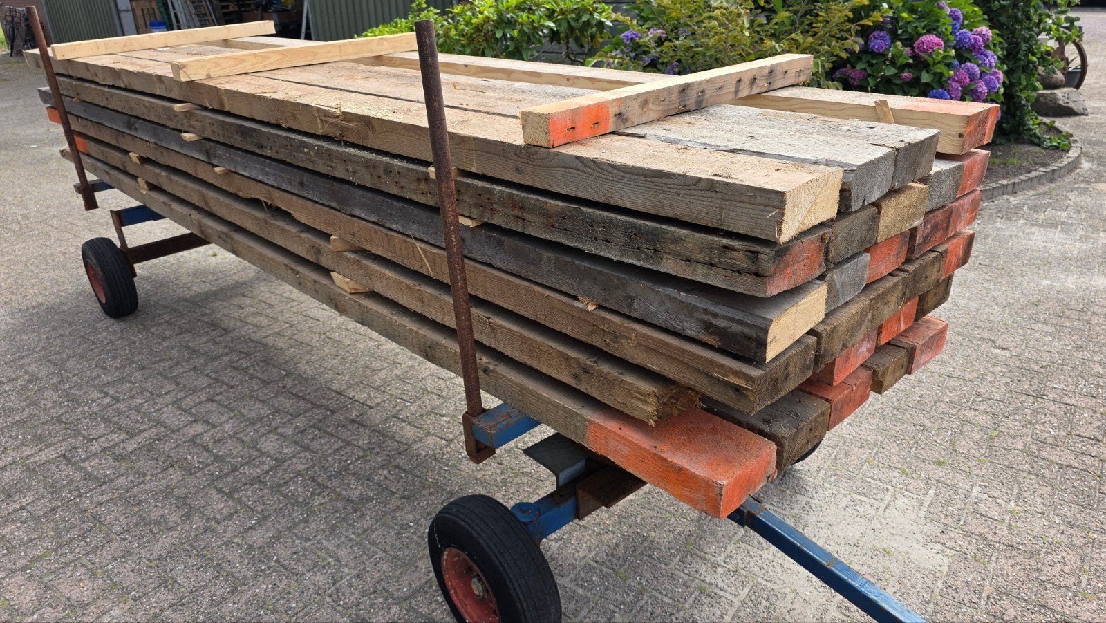 29 balken 17.5x7.5cm en 445cm lang, Ophalen, Gebruikt, Balk, Overige houtsoorten