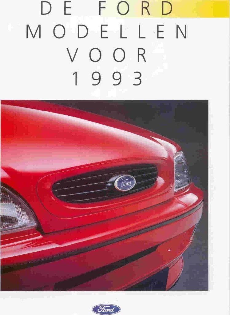 De Ford modellen voor 1993 Escort Fiesta Sierra Scorpio e.a., Ophalen of Verzenden, Nieuw, Ford