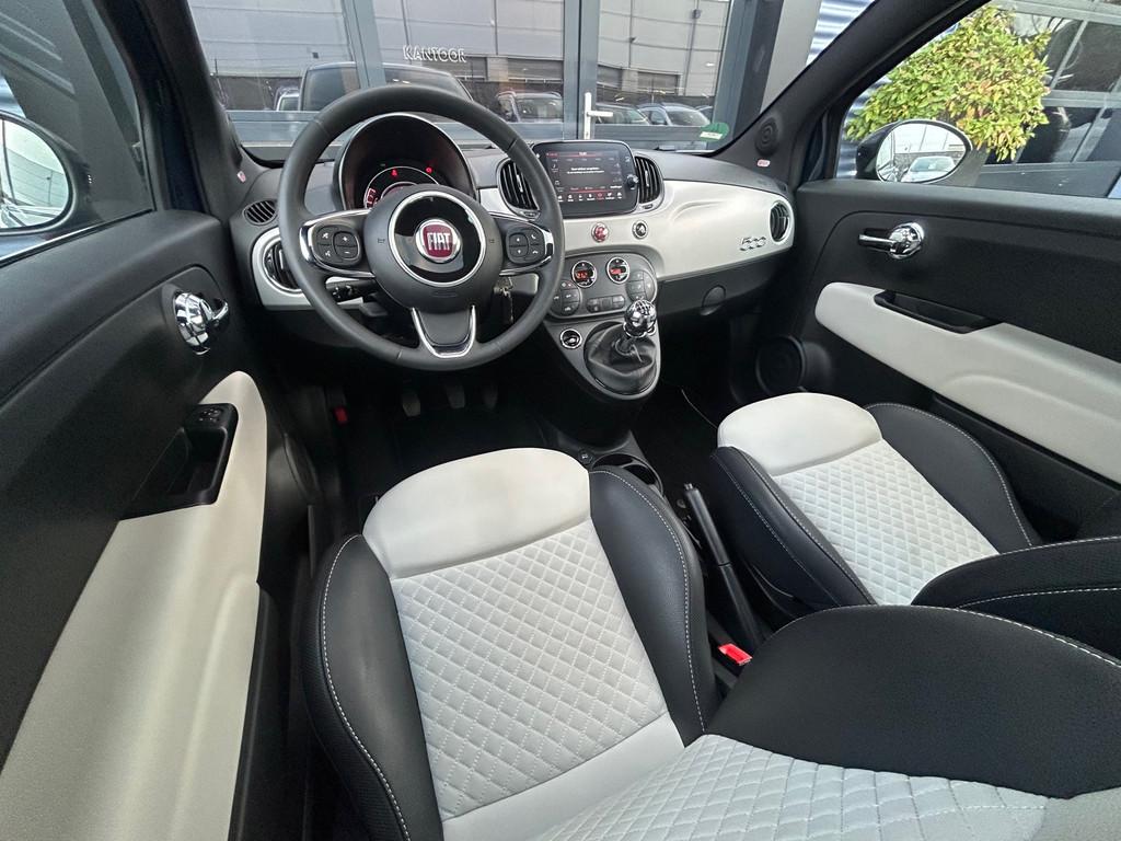Fiat 500 C 1.0 Hybrid Lounge, Pano Beats audio, Apple carpla, Auto's, Fiat, Voorwielaandrijving, Leder en Stof, Automatische klimaatregeling