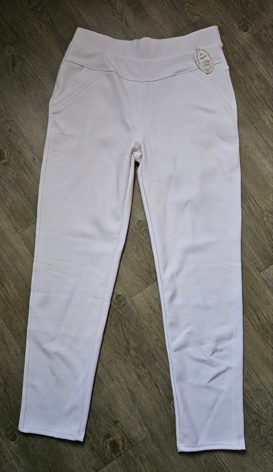 Witte 4XL/5XL Capri Broek van Miss Angelia, Miss Angelia, Wit, Maat 46/48 (XL) of groter, Nieuw