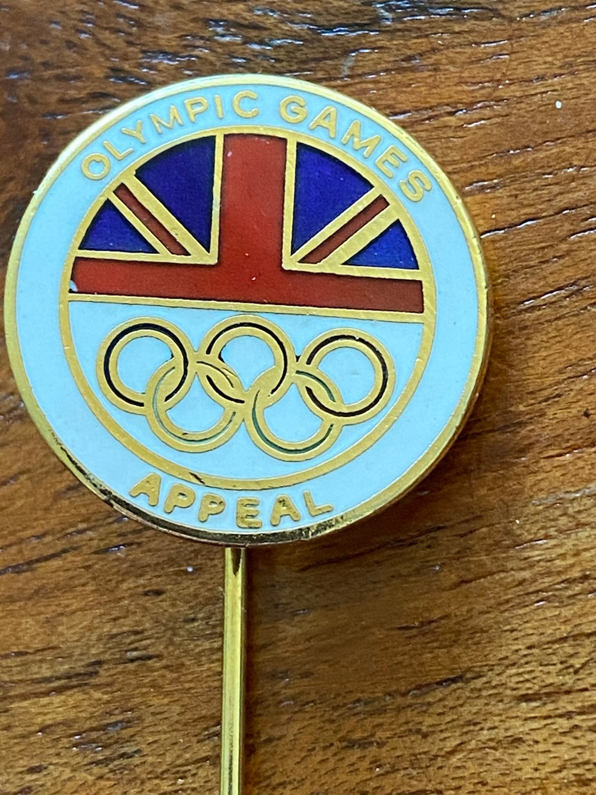 Emaille speldje Olympische Spelen. Olympic Games Appeal., Verzamelen, Ophalen of Verzenden, Zo goed als nieuw, Sport, Speldje of Pin