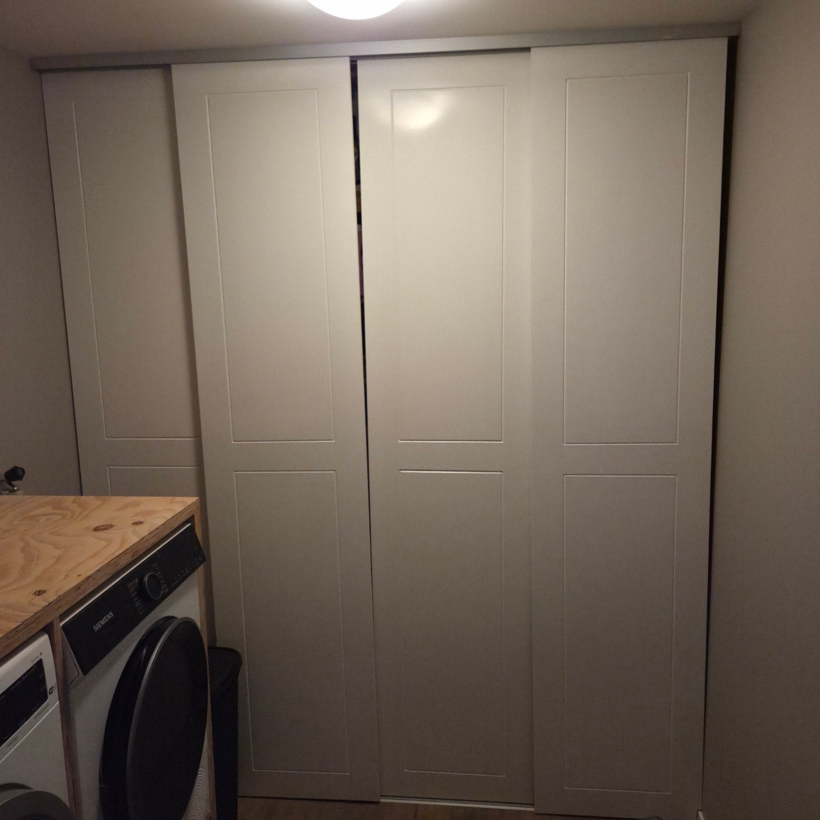 4 schuifdeurpanelen met rails (54x246 cm, 18mm dik), Ophalen of Verzenden