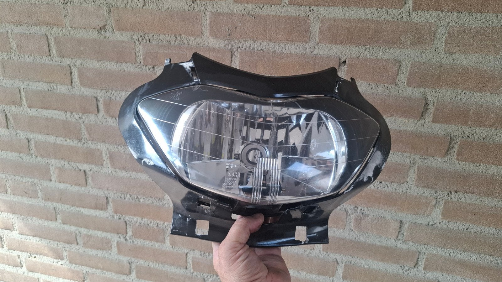 Koplamp Honda XL650V Transalp met barstje in glas, Motoren, Ophalen, Gebruikt