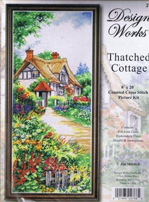 Borduurpakket Thatched Cottage van Design Works, Hobby en Vrije tijd, Ophalen of Verzenden, Nieuw, Borduurpakket