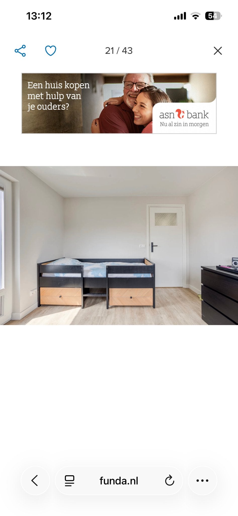 Kinderbed 1 persoons, Huis en Inrichting, Ophalen, Gebruikt, Eenpersoons, Zwart