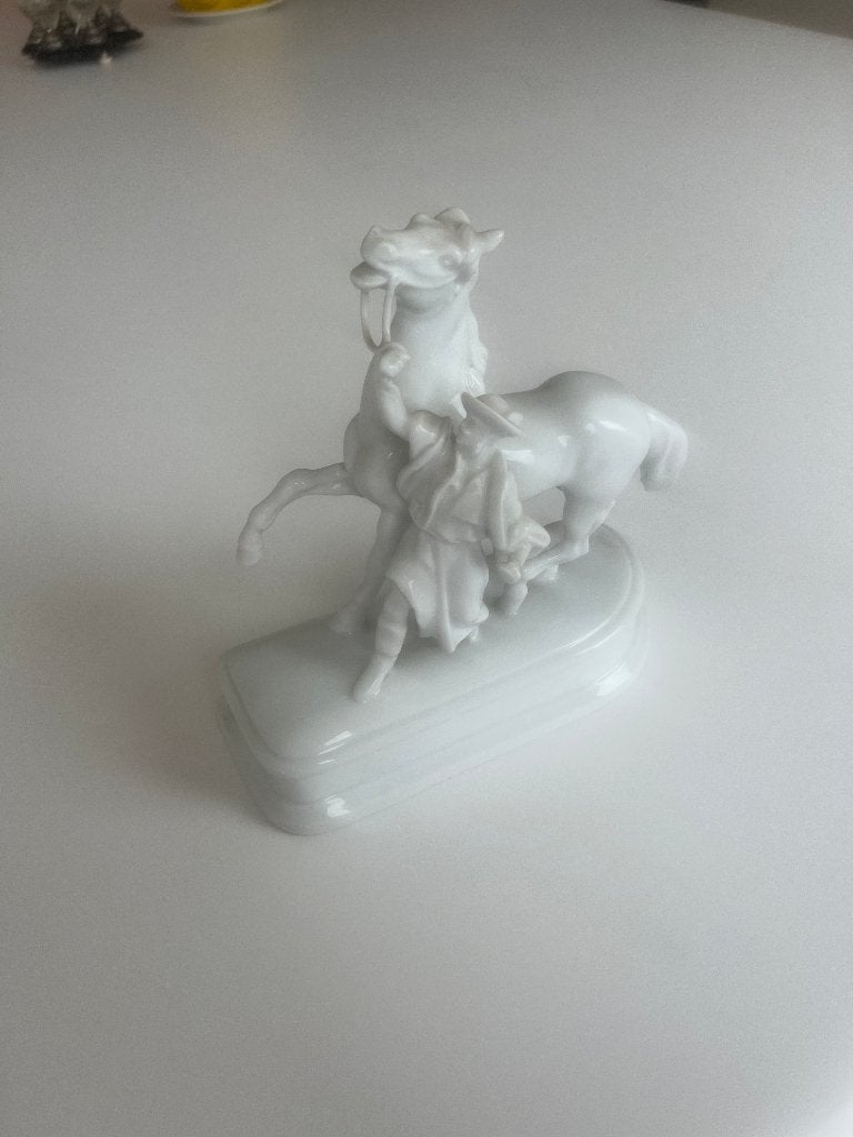 Porselijnen Man met Paard  Herend, Antiek en Kunst, Ophalen of Verzenden