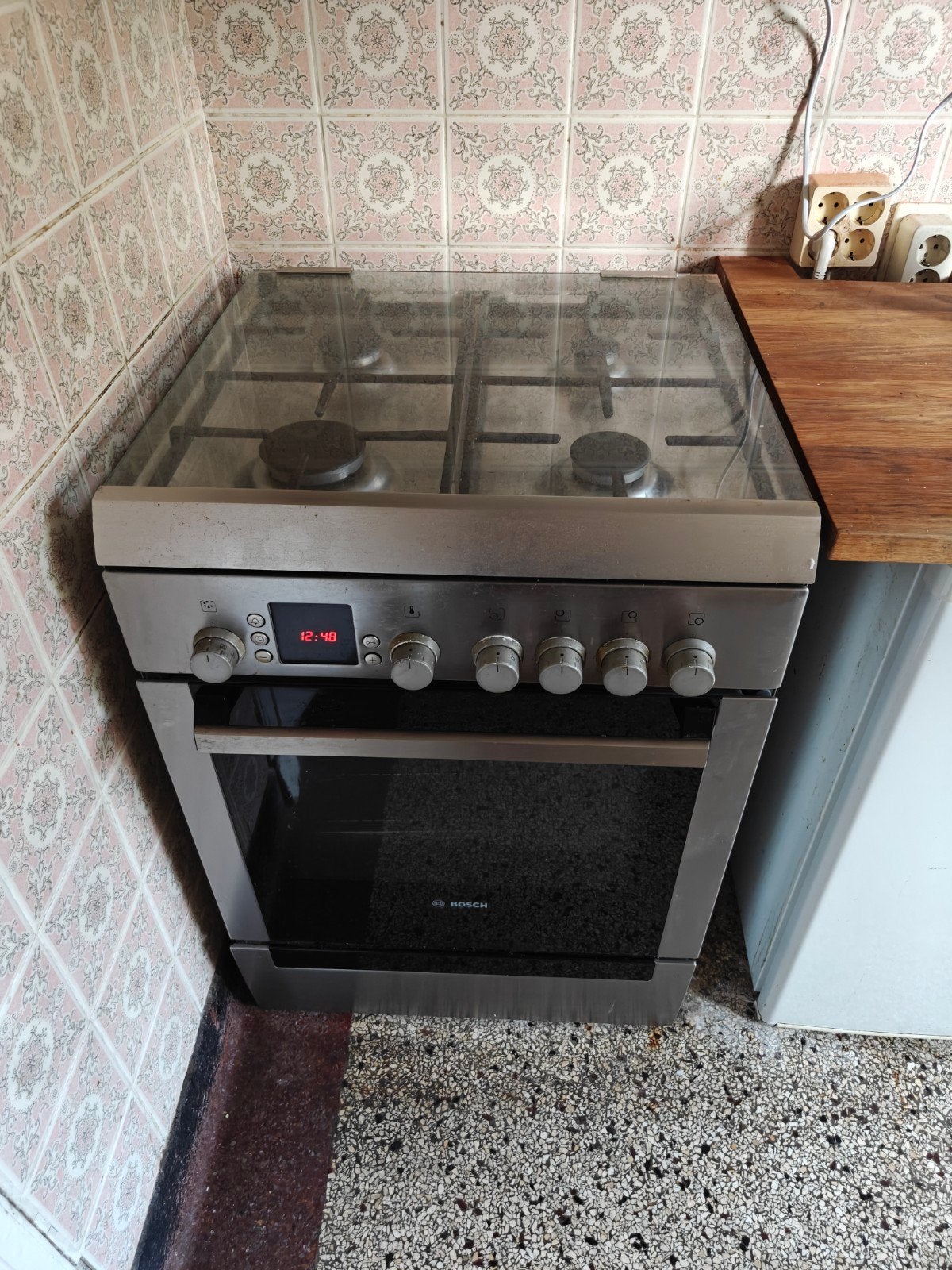 Bosch Oven met Gasfornuis - 60x60x89 cm, Witgoed en Apparatuur, Ophalen, Gebruikt, 60 cm of meer, 4 kookzones