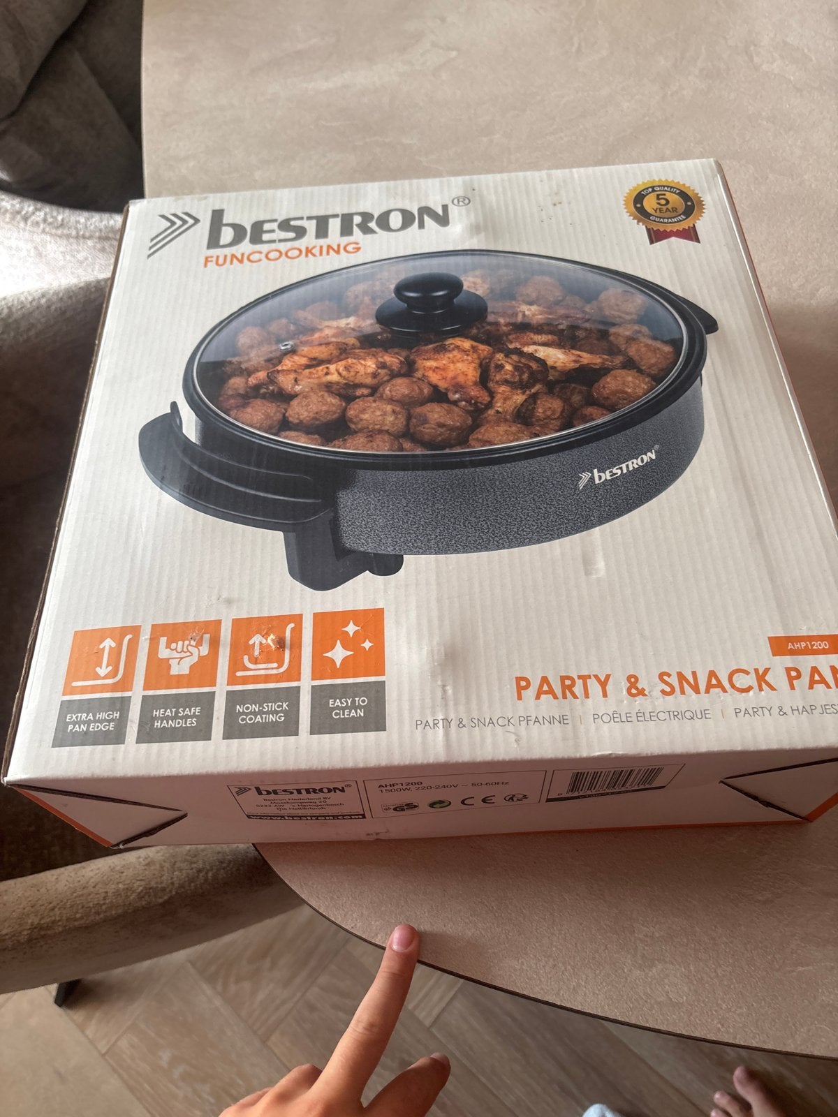 Bestron FunCooking Party & Snack Pan AHP1200, Ophalen of Verzenden, Nieuw