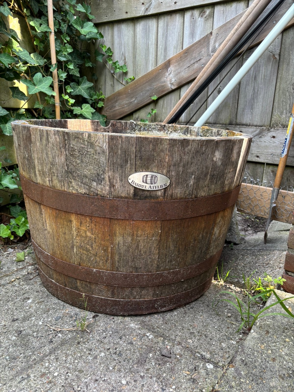 Whiskey vat / mini vijver 75 liter, Tuin en Terras, Vuurkorven, Ophalen, Zo goed als nieuw