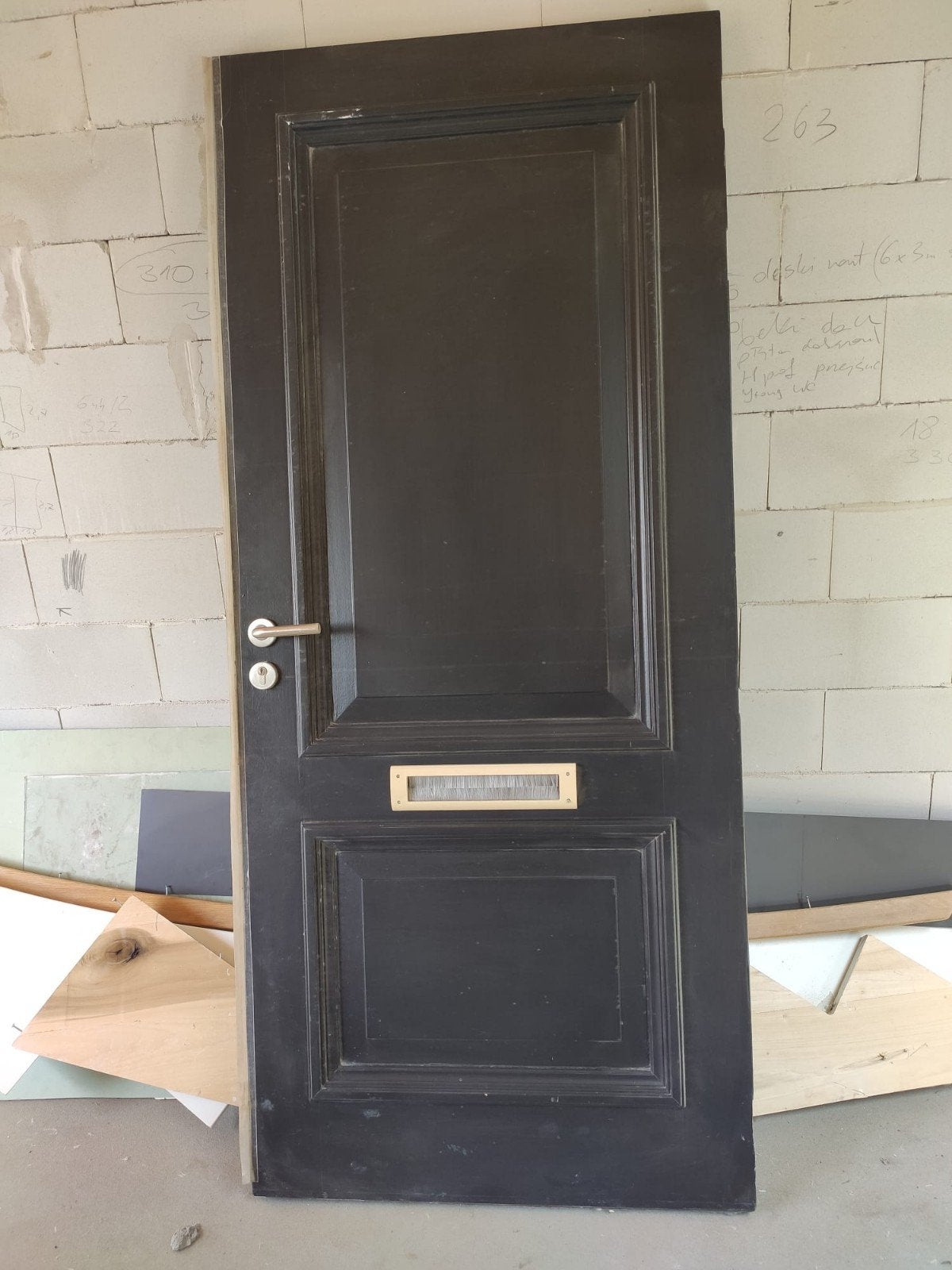 Merbau Meranti Hardhouten Voordeur 92,5x212 cm, Ophalen, Gebruikt, 80 tot 100 cm, Buitendeur