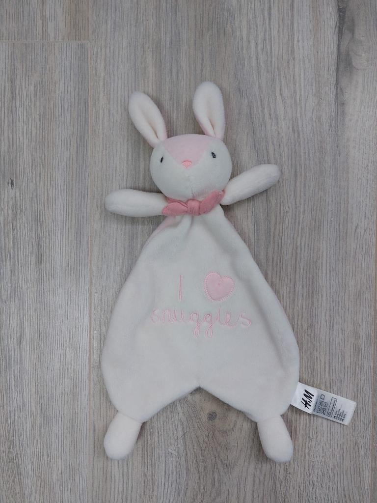 Knuffel knuffeldoekje h&m konijn snuggles roze L1079, Ophalen of Verzenden, Zo goed als nieuw