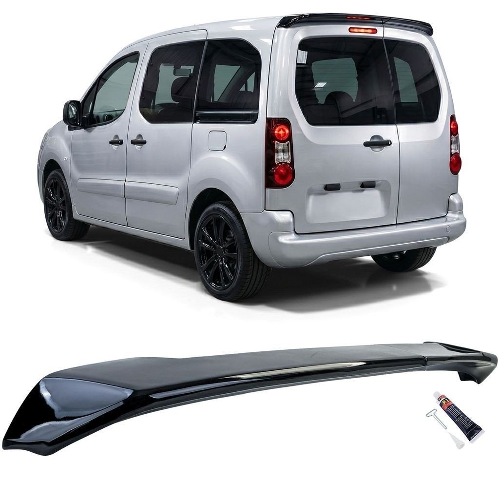 Achterklep Spoiler Peugeot Partner Citroën Berlingo Glans Zw