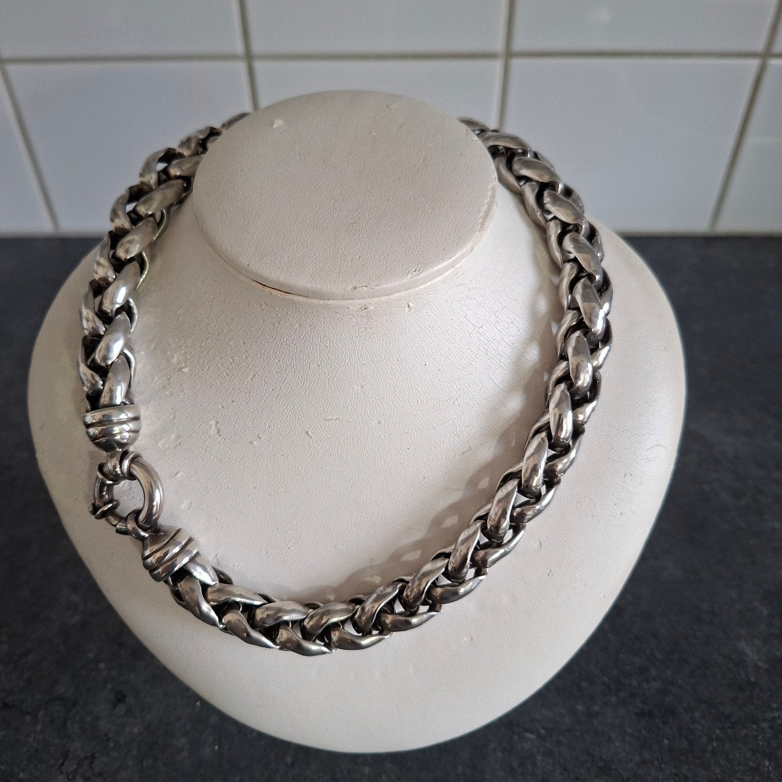 Stoer Sterling zilveren spiga collier, Ophalen of Verzenden, Zo goed als nieuw, Zilver, Zilver
