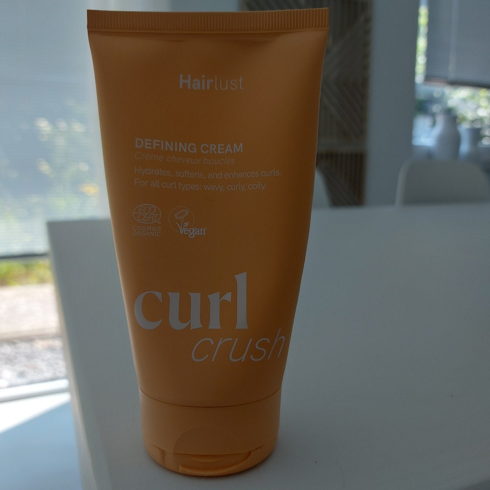 Hairlust curl crush defining cream, Ophalen of Verzenden, Gebruikt, Gel, Wax, Haarlak of Mousse