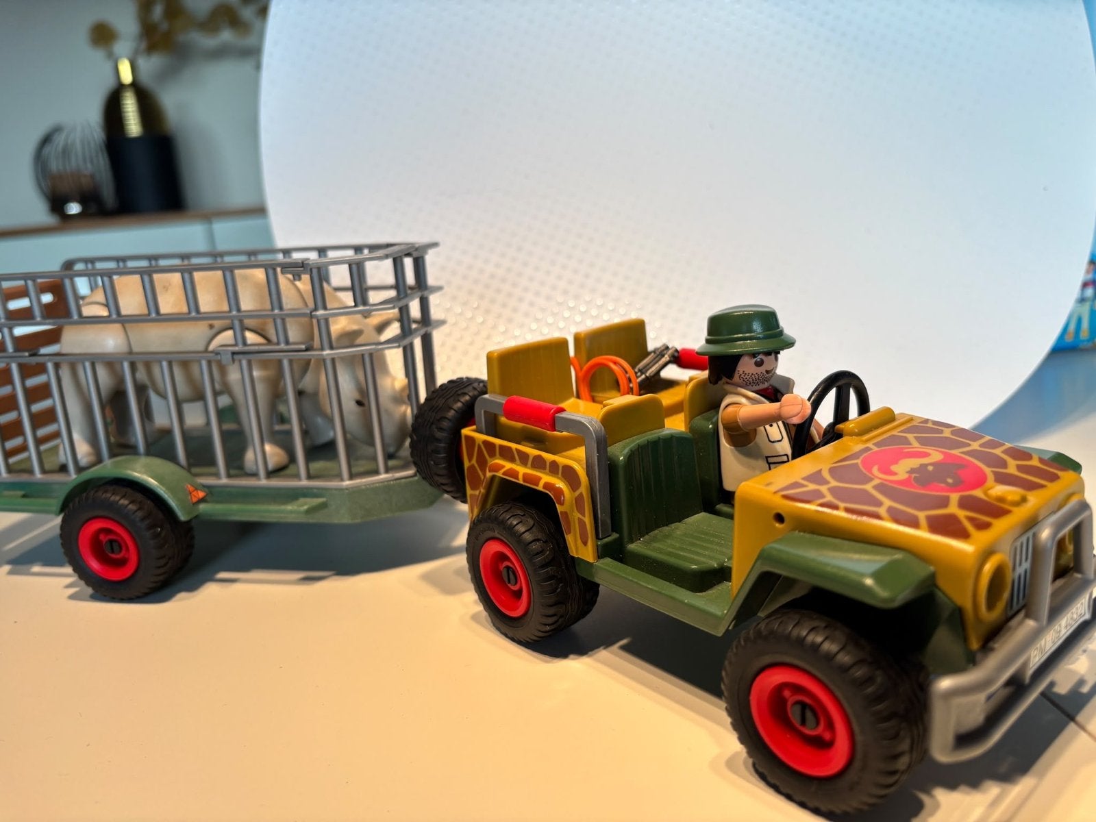Playmobil Set 4832 - Safari Terreinwagen met Neushoorn, Ophalen, Wild life, Gebruikt, Complete set