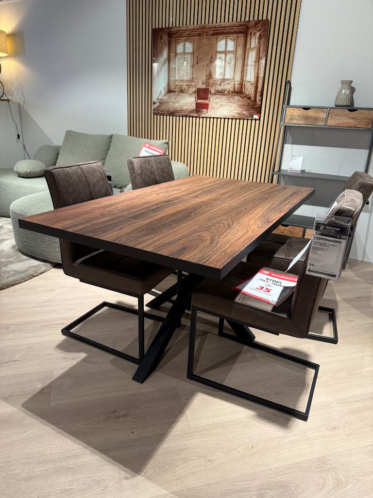 Uitschuifbare eettafel MOANA – Stoer & praktisch, Huis en Inrichting, Ophalen, 200 cm of meer, 50 tot 100 cm, Metaal
