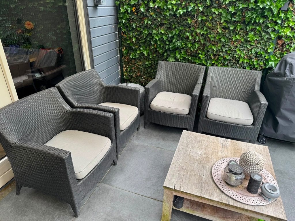 4 Loungestoelen, Tuin en Terras, Ophalen, 4 zitplaatsen, Gebruikt, Loungeset