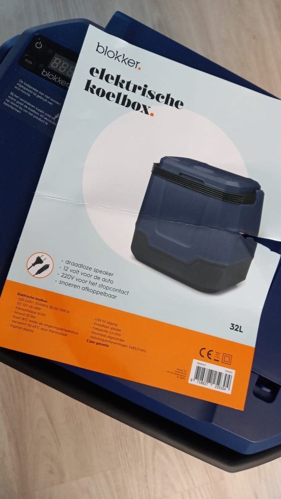 Electrische Koelbox 32 Liter met draadloze speaker, Caravans en Kamperen, Ophalen of Verzenden, Gebruikt, Koelbox, Elektrisch