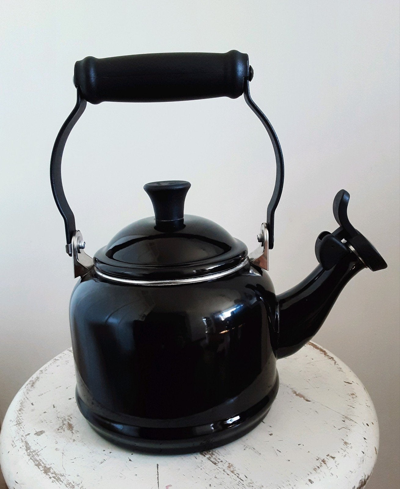 Le CREUSET  fluitketel Demi 1.1 liter onyx zwart, Gietijzer, Overige typen, Le Creuset, Ophalen of Verzenden