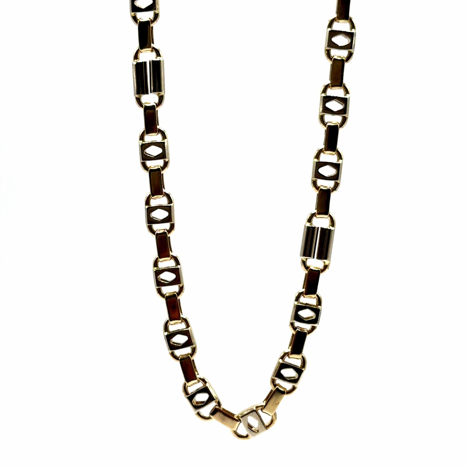 Gouden ketting met unieke schakels 14karaat, Sieraden, Tassen en Uiterlijk, Kettingen, W, Nieuw, Ophalen of Verzenden, W