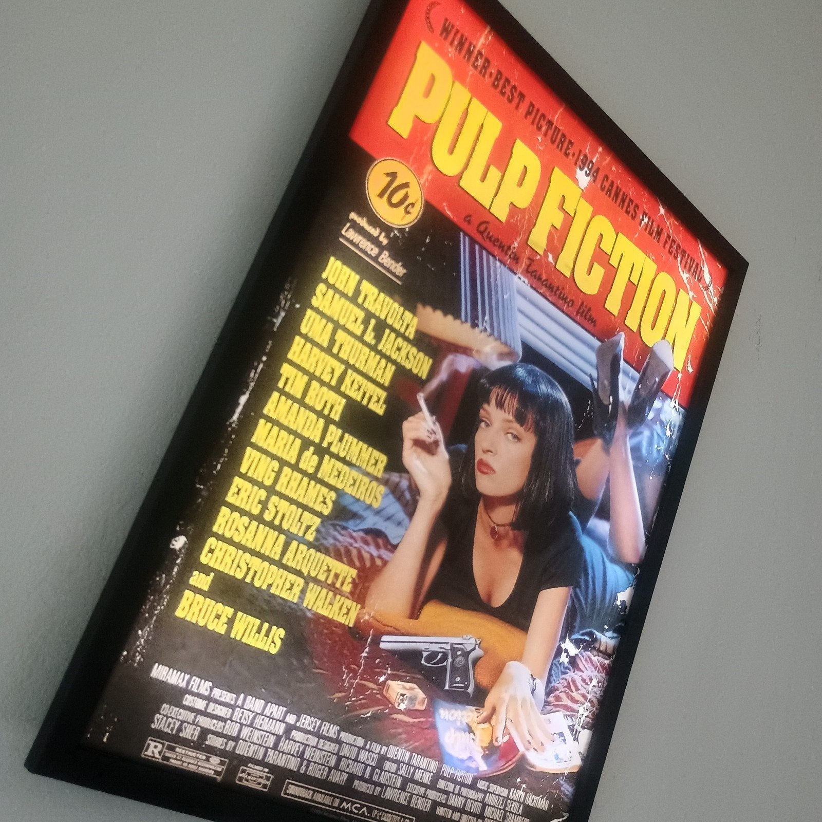 Pulp Fiction Filmposter Lightbox, Verzenden, Poster