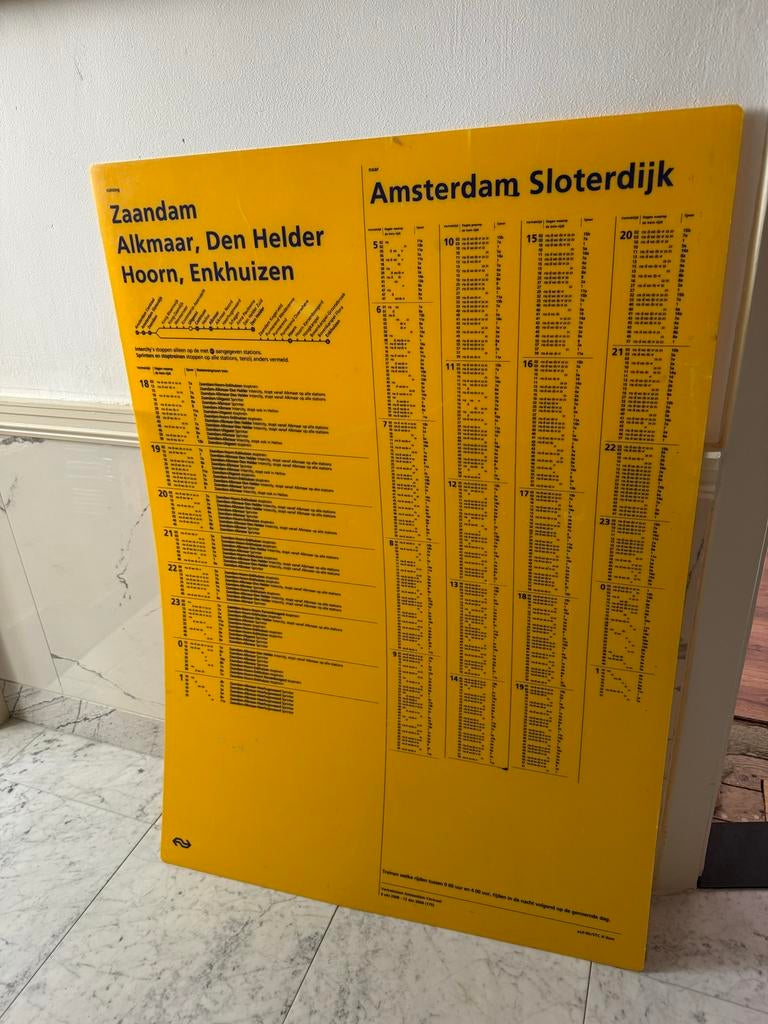 Originele NS Vertrekstaat Amsterdam Sloterdijk 2008, Verzamelen, Tijdschriften, Kranten en Knipsels, Knipsel(s), Nederland, 1980 tot heden