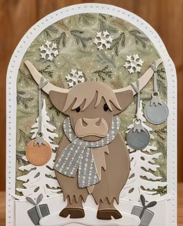 Nieuw  snijmal frame boog / schotse hooglander, Ophalen of Verzenden, Nieuw, Overige thema's, Pons of Mal