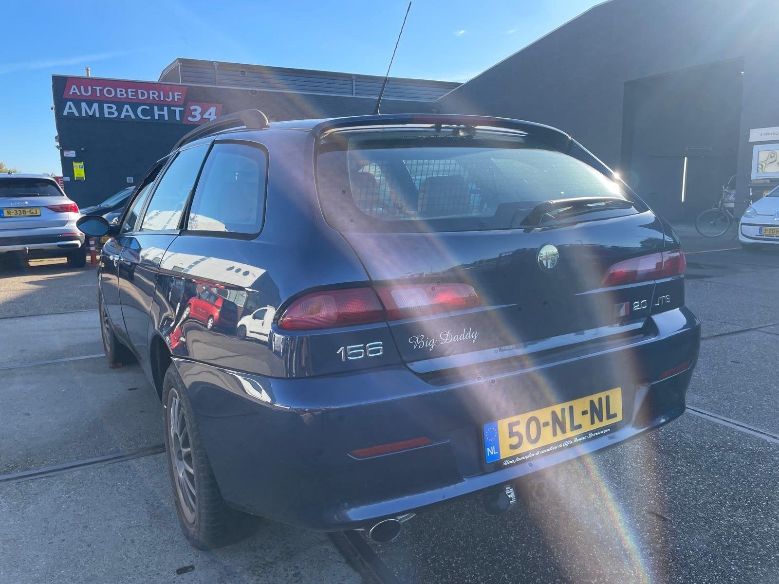 Alfa Romeo 156 Sportwagon 2.0 JTS Distinctive, Auto's, Voorwielaandrijving, Verwarmde buitenspiegels, Gebruikt, Blauw