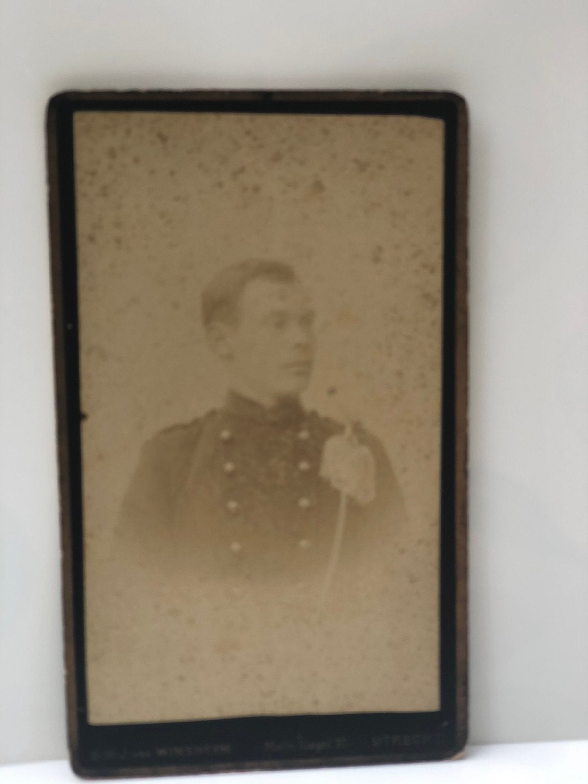 Carte de visite van cadet aan de KMA rond 1890, Verzamelen, Ophalen of Verzenden, Gebruikt