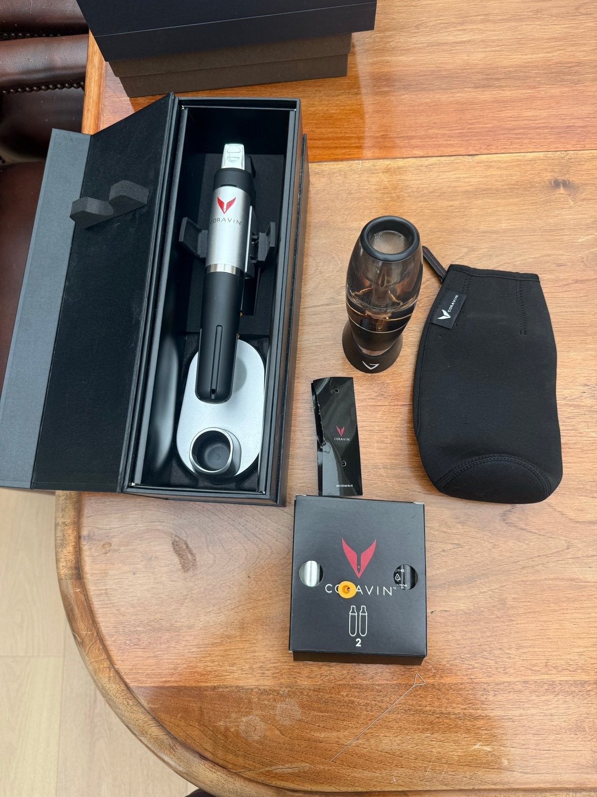 Coravin 1000 Wijnconserveringssysteem met accessoires, Ophalen, Overige typen, Zo goed als nieuw, Zwart