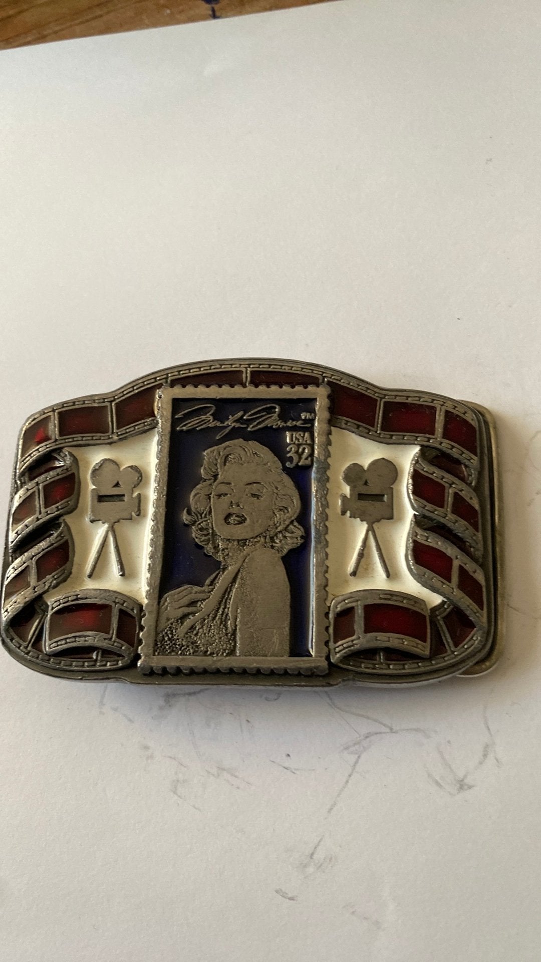 Buckle Riemgesp Marilyn Monroe, Kleding | Heren, Riemen en Ceinturen, Ophalen of Verzenden, Zo goed als nieuw, Zwart, Minder dan 95 cm