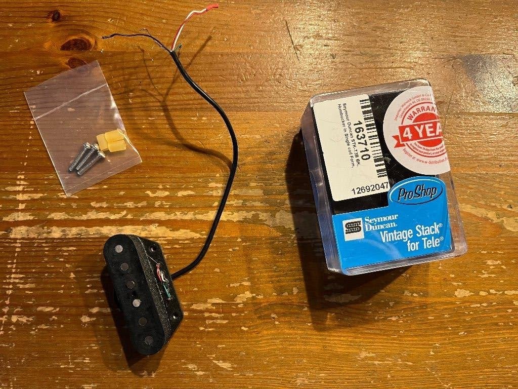 SEYMOUR DUNCAN telecaster bridge pickup en control plate, Muziek en Instrumenten, Ophalen of Verzenden, Zo goed als nieuw, Elektrische gitaar