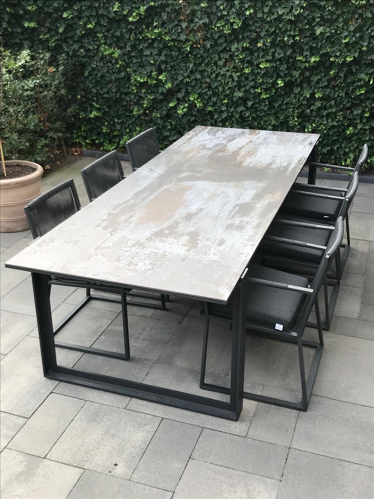 Borek Tuinset: Faro Tafel (270x100) met 6 Lincoln Stoelen, Ophalen, Gebruikt, Eettafel, 6 zitplaatsen