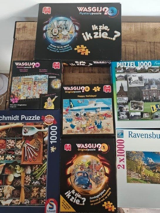 Grote collectie legpuzzels: Wasgij, Schmidt, Ravensburger, Ophalen of Verzenden, 500 t/m 1500 stukjes, Gebruikt, Legpuzzel