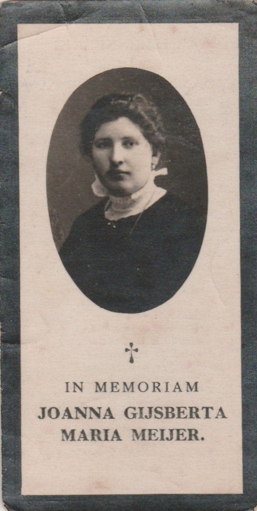 amsterdam-joanna gijsberta maria meijer-1920, Ophalen of Verzenden, Bidprentje