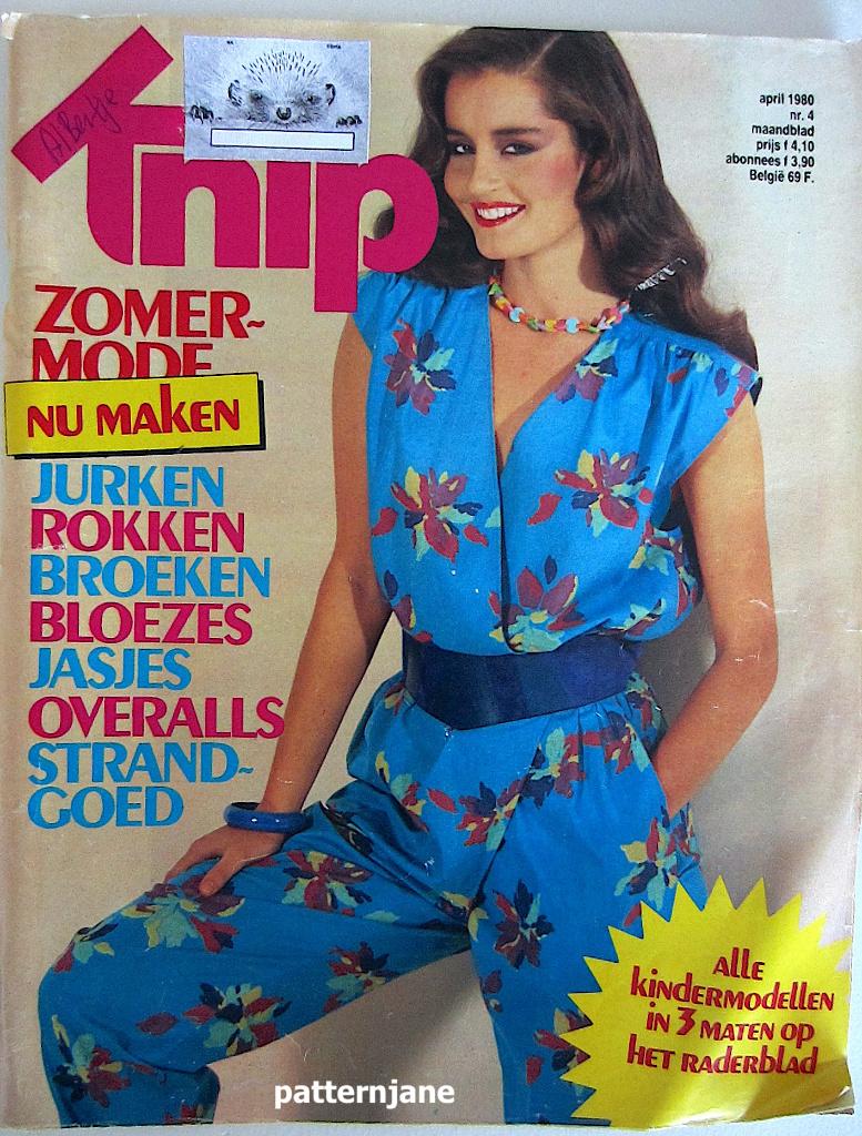 KNIP APRIL 1980 - mooie vintage mode maken - z.g.a.n., Overige typen, Verzenden, Vrouw, Zo goed als nieuw