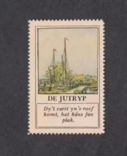Verzamelplaatje Sluitzegel Jutrijp De Jutryp Friesland., Ophalen of Verzenden, Zo goed als nieuw