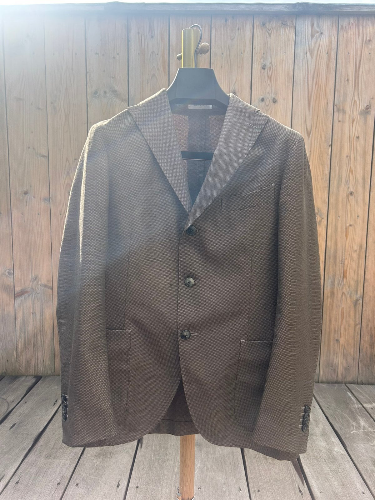 Boglioli Milano K.Jacket N2902Q – Maat 46 – Made in Italy, Ophalen of Verzenden, Zo goed als nieuw, Maat 46 (S) of kleiner, Bruin