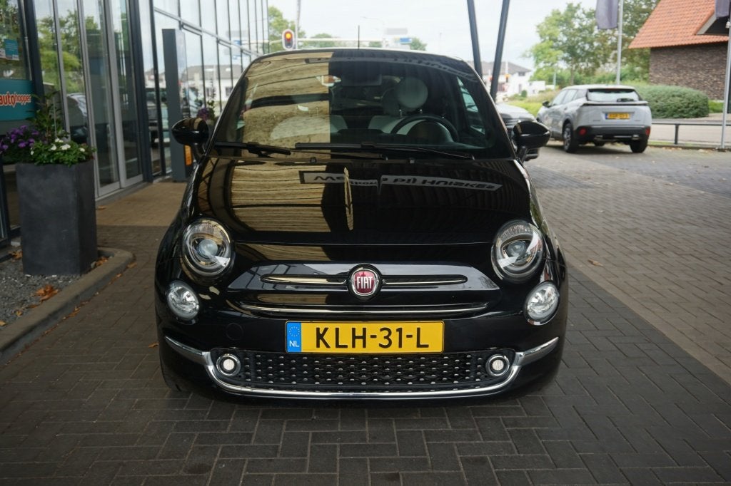 Fiat 500 1.0 Hybrid Dolcevita | Panoramadak | Navi | Cruise, Auto's, 12 maanden, Gebruikt, 4 stoelen, Leder en Stof