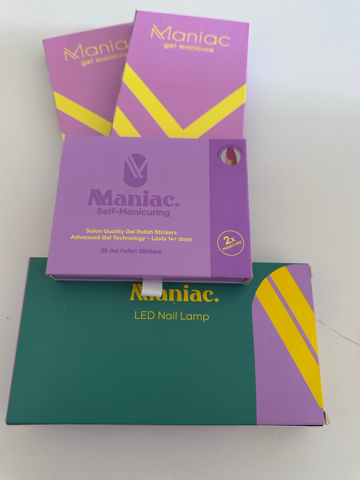 Maniac. Gel Manicure Starterset met LED Lamp en meer, Ophalen of Verzenden, Nieuw, Gehele gezicht, Verzorging