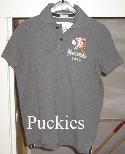 Grijze Abercrombie polo maat 152/158 NIEUW (9298) a, Abercrombie., Nieuw, Ophalen of Verzenden, Shirt of Longsleeve