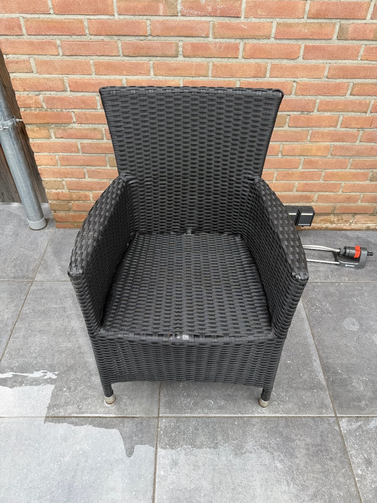 6x Tuinstoelen - wicker, Tuin en Terras, Ophalen, Gebruikt, Wicker