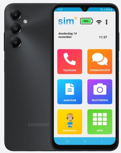 SimPhone seniorentelefoon Samsung A05S, Zwart, Ophalen of Verzenden, Zo goed als nieuw, 64 GB