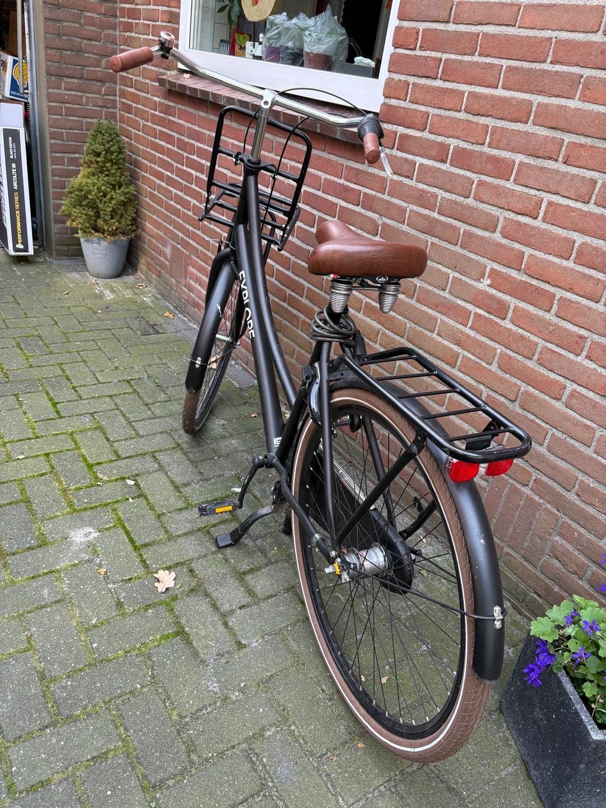 Merk Explore transportfiets - Zo goed als nieuw, Terugtraprem, 53 tot 56 cm, Versnellingen, Zo goed als nieuw