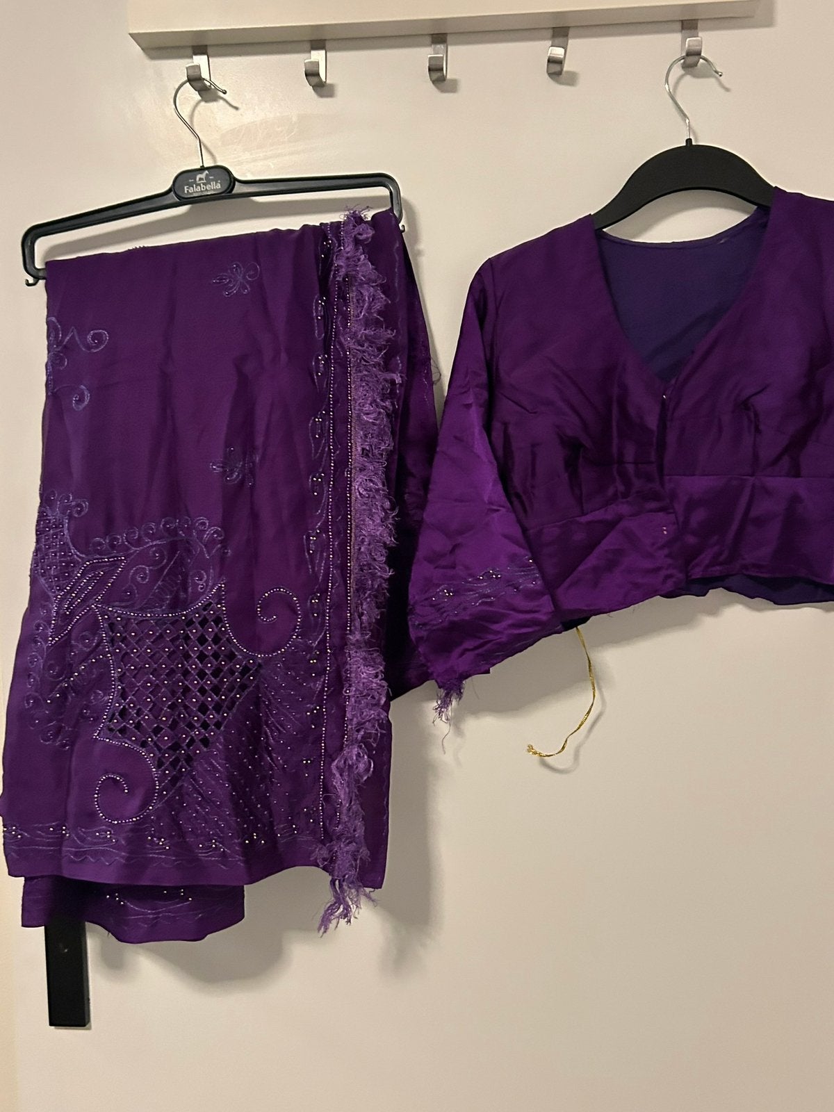Paars saree mt 36/38, Overige typen, Paars, Ophalen of Verzenden, Zo goed als nieuw