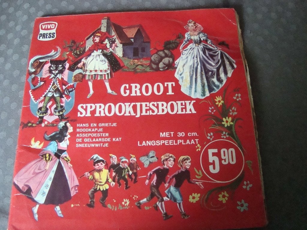 Groot sprookjesboek en lp, Cd's en Dvd's, Vinyl | Kinderen en Jeugd, Ophalen of Verzenden, Zo goed als nieuw, Verhaal of Sprookje