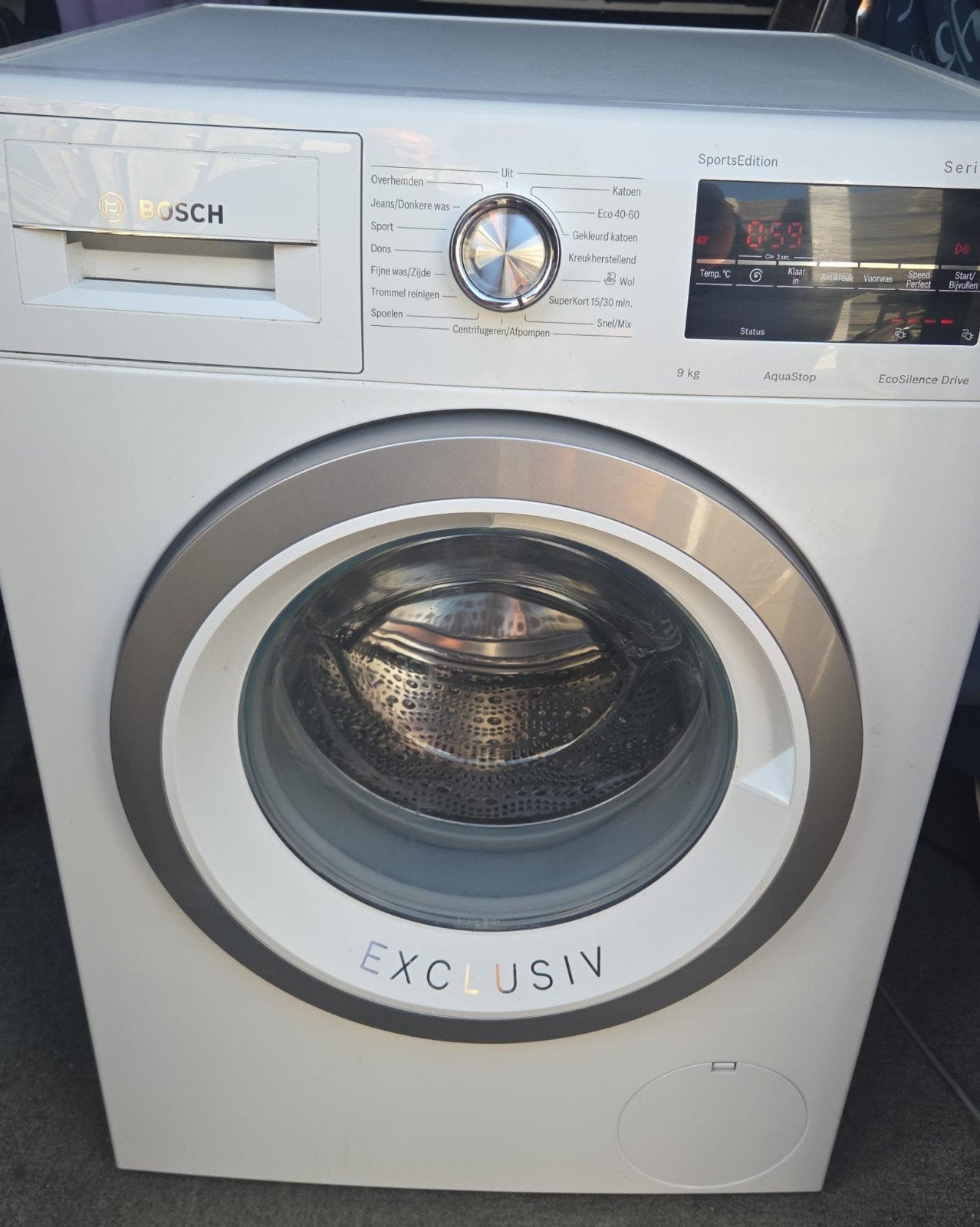 9 KG BOSCH Exclusief Serie 6 Wasmachine  GRATIS BEZORGD, Ophalen of Verzenden, Zo goed als nieuw, Kort programma, 85 tot 90 cm