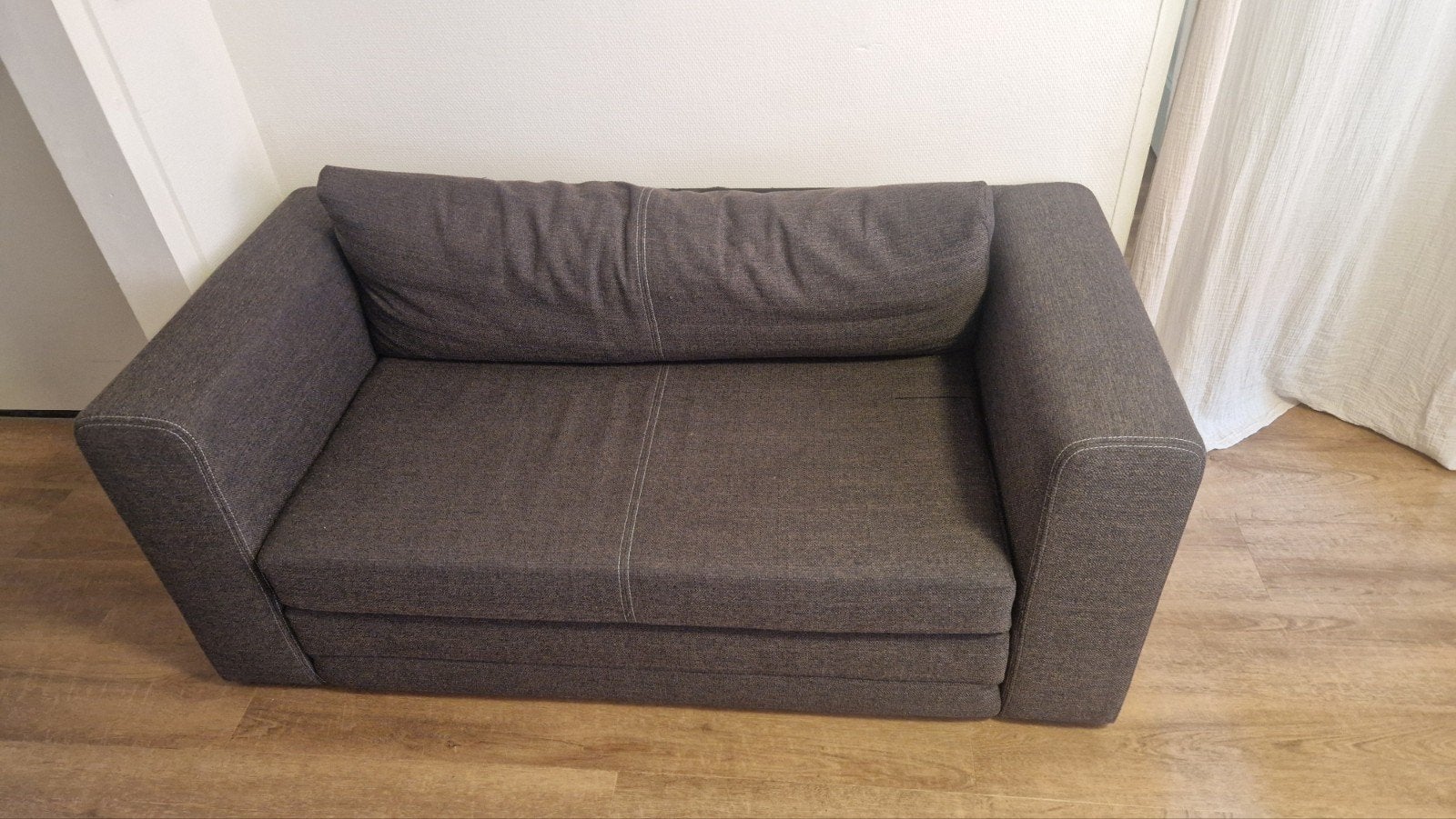 IKEA ASKEBY slaapbank, grijs 149x200x69, Ophalen, Gebruikt, Tweepersoons, 140 cm