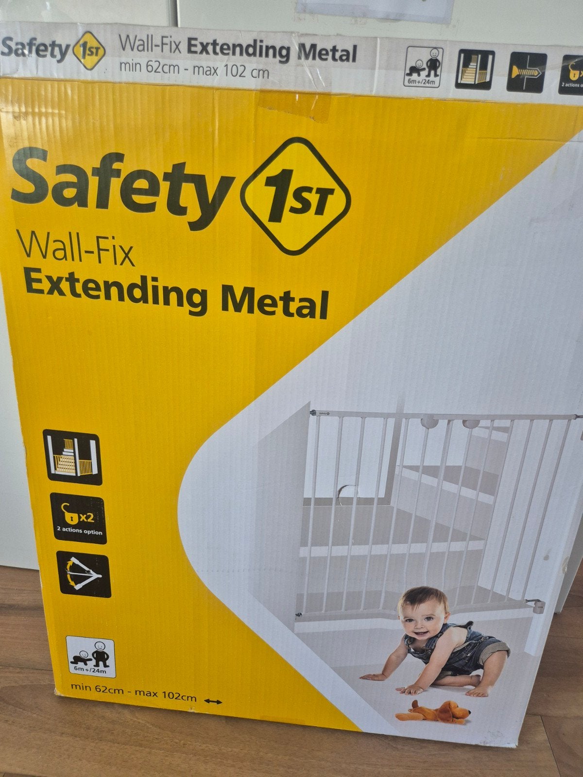 Safety 1st Wall-Fix Traphekje - Uitschuifbaar - Wit, Ophalen of Verzenden