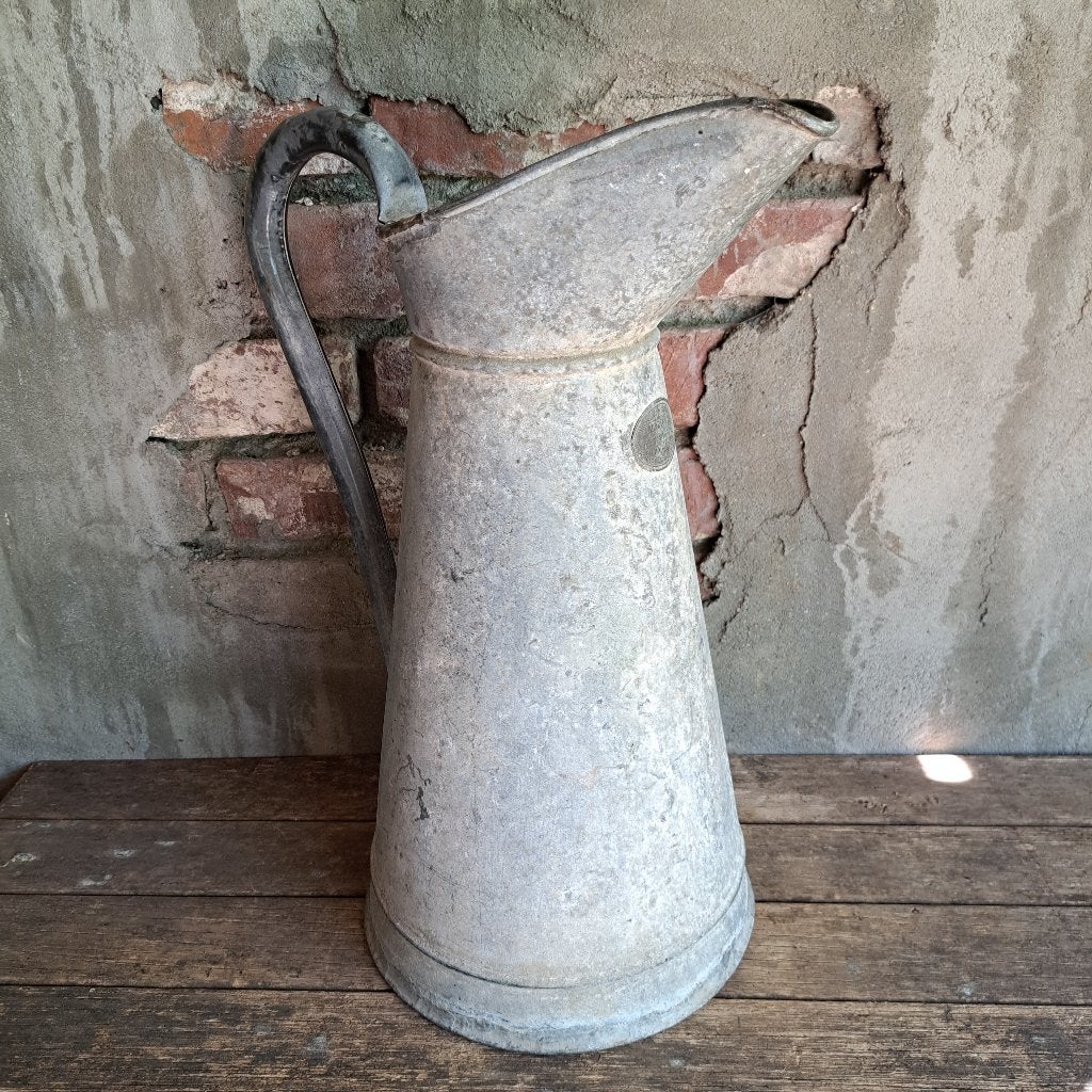 Oude antieke zinken kan broc à eau Maison J. Benoist *Etage3, Gebruikt, ., Ophalen of Verzenden, .